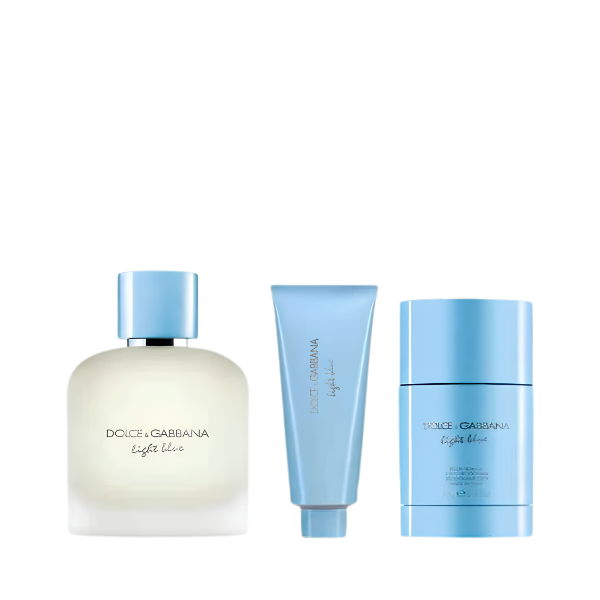 Dolce & Gabbana Set 3 pza Light Blue EDT 100ml/3.4oz Men