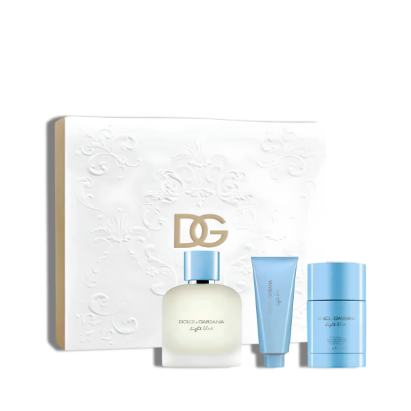 Dolce & Gabbana Set 3 pza Light Blue EDT 100ml/3.4oz Men