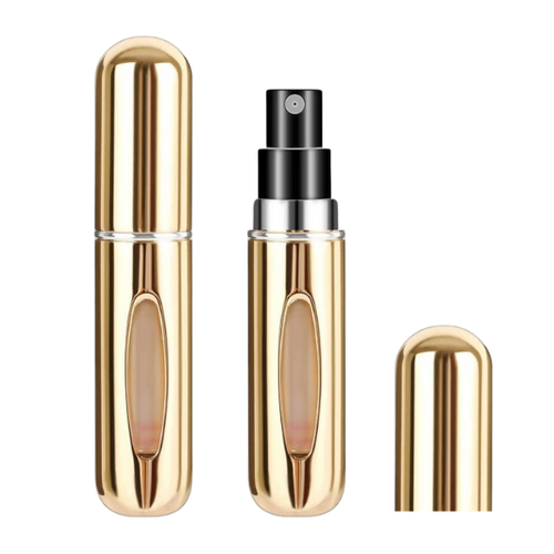 Mini Frasco de Perfume Portatil Reutilizable 5ml/0.17oz Color Dorado