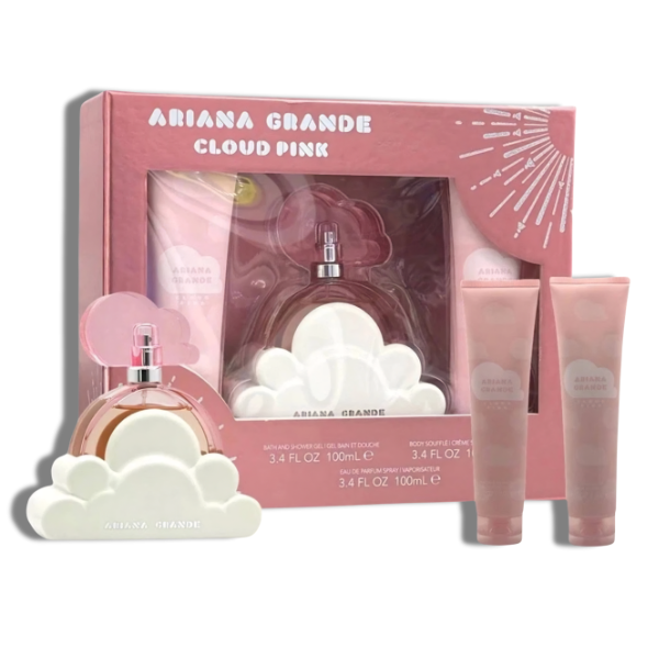 Ariana Grande Set 3 pzas Cloud Pink 100ml/3.4 Oz EDP Women