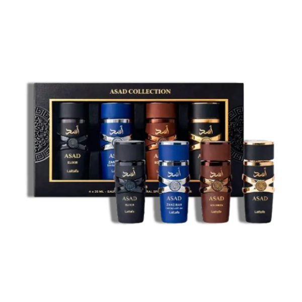 Lattafa Set 4 pzas My Asad Collection 25ml/0.84oz Men's Set