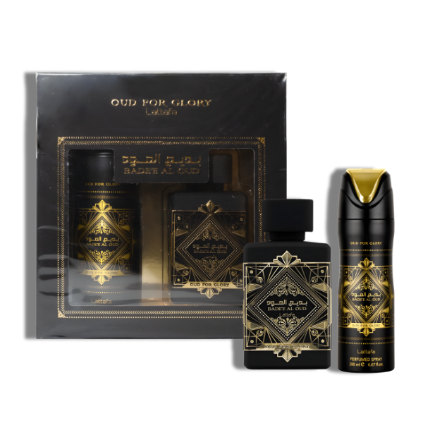 Lattafa Set 2 pzas Badee Al Oud for Glory EDP 100ml/3.4oz Unisex Set
