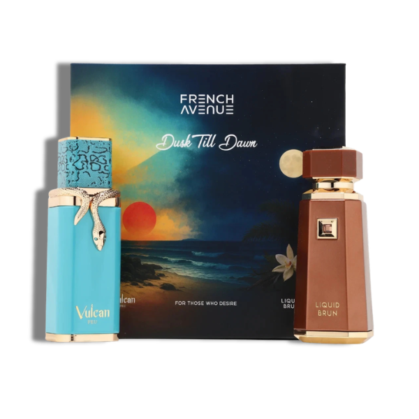 French Avenue Set 2 pzas Dusk Till Dawn Vulcan Feu + Liquid Brun EDP 100ml/3.4oz Men