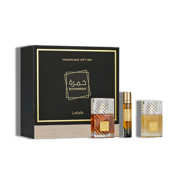 Lattafa Set 3 pzas Khamrah EDP Men's Set