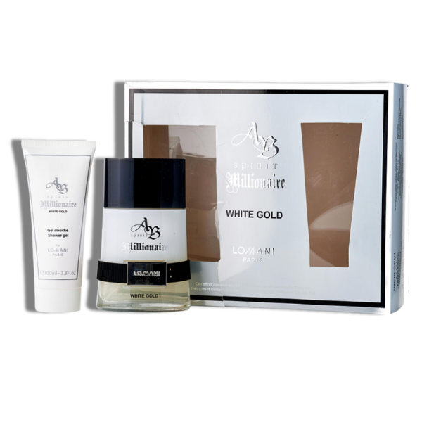 Lomani Set 2 pzas Ab Spirit Millionaire White Gold 100ml/3.4 Oz EDP Men's Set