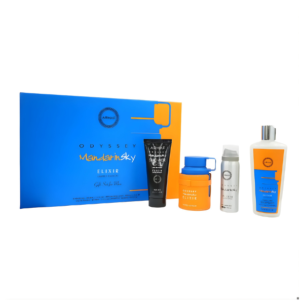 Armaf Set 4 pzas Odyssey Mandarin Sky Elixir EDP 100ml/3.4oz Men