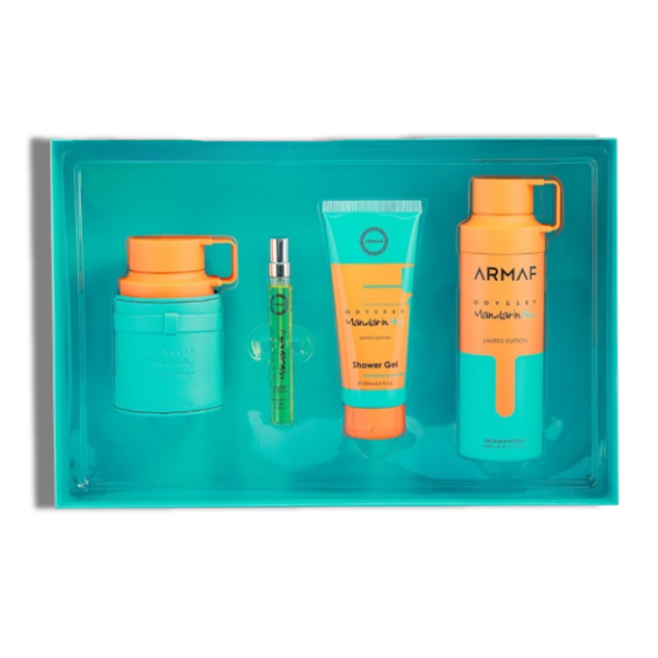 Armaf Set 4 pzas Lux Odyssey Mandarin Sky Ltd EDP 100ml/3.4oz Men's Set