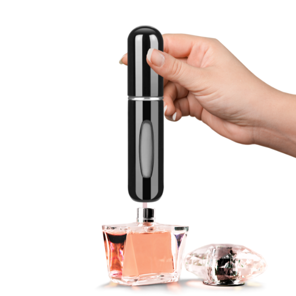Mini Frasco de Perfume Portatil Reutilizable 5ml/0.17oz Color Negro