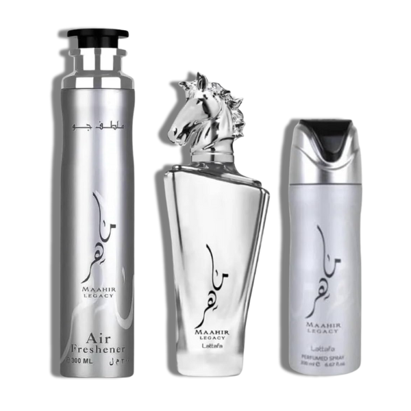 Lattafa Set 3 pzas Maahir Legacy EDP 100ml/3.4oz Men
