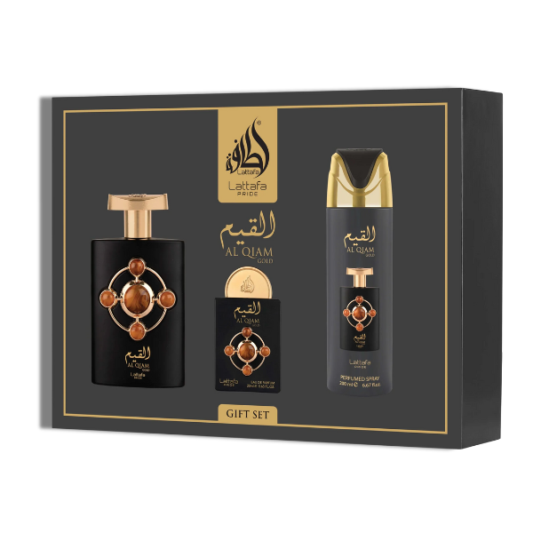 Lattafa Set 4 pzas Al Qiam Gold Lattafa Pride EDP 100ml/3.4oz Unisex
