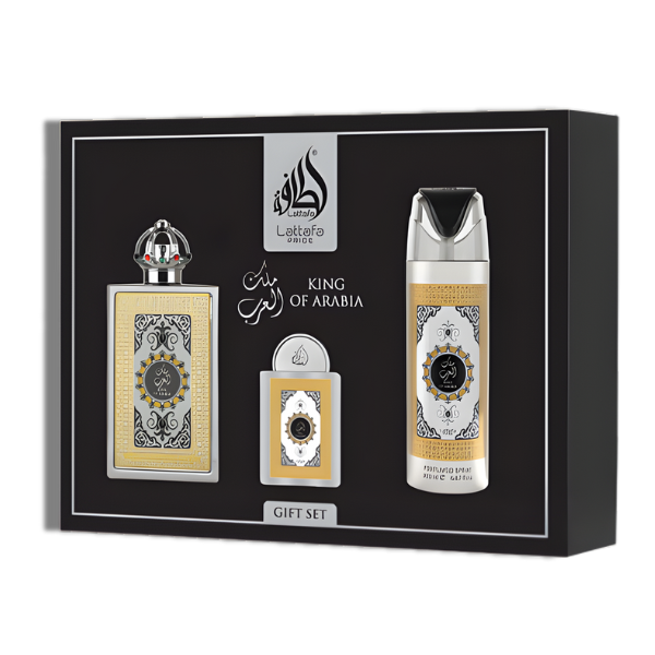 Lattafa Set 4 pzas king of Arabia Lattafa Pride EDP 100ml/3.4oz Men