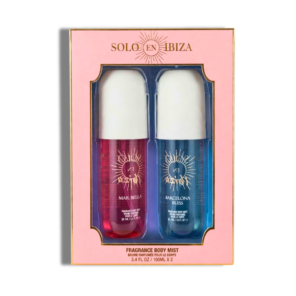 Solo En Ibiza Set 2 pzas Barcelona Bliss & Mar bella Body Mist 100ml/3.4oz Women's Set