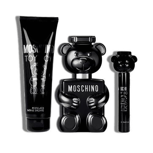 Moschino Set 3 pzas Toy Boy 3.4oz EDP + 0.3oz EDP + 3.4oz B/G Men's Set