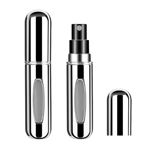 Mini Frasco de Perfume Portatil Reutilizable 5ml/0.17oz Color Plateado