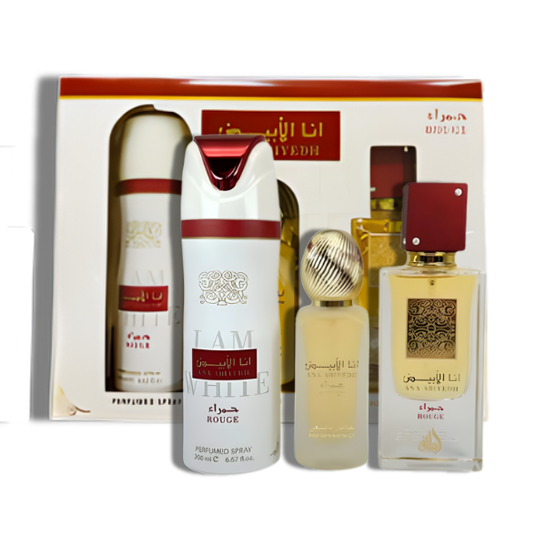 Lattafa Set 3 pzas Ana Abiyedh Rouge EDP 100ml/3.4oz Unisex's Set