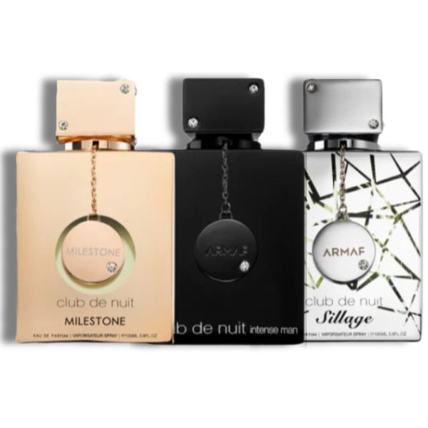 Armaf Set 3 pzas Mini Club de Nuit Intense Man + CDN Sillage+ CDN Milestone EDP 30ml/1.0oz Men's Set