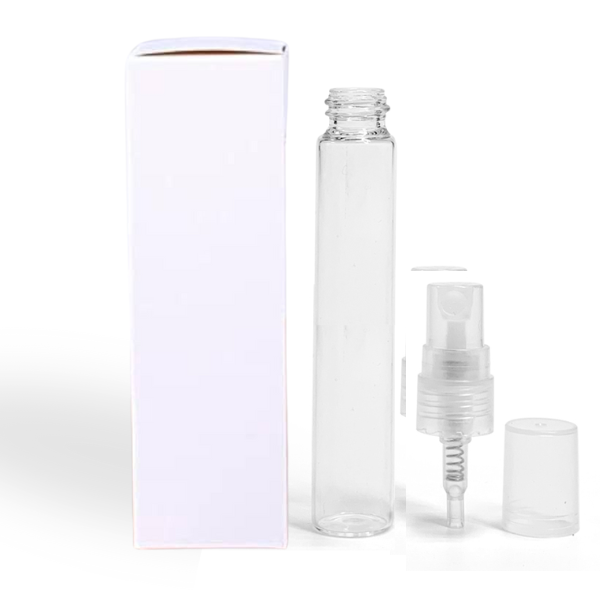 Frasco Botella de Perfume Vidrio 10ml/0.33oz Vacío Recargable con Caja Blanca