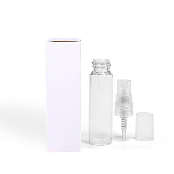 Frasco Botella de Perfume Vidrio 5ml/0.17oz Vacío Recargable con Caja Blanca