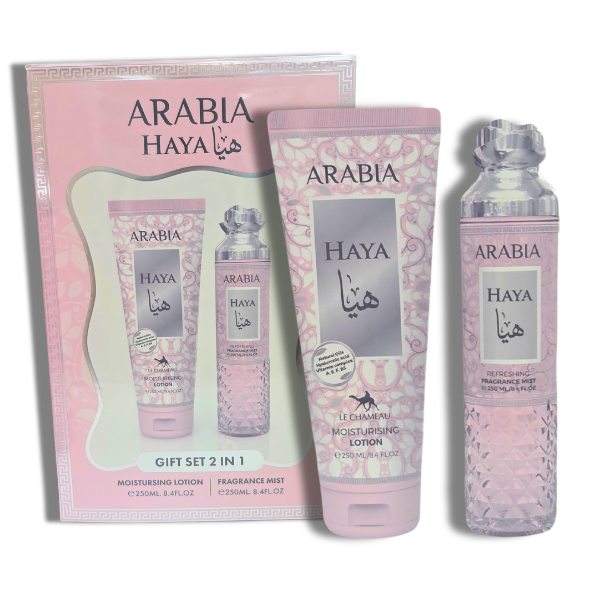 Emper Set 2 pzas Arabia Haya 250ml/6.8oz Colonia + Locion Hidratante Women