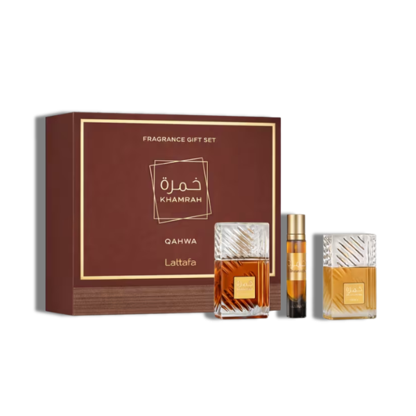 Lattafa Set 3 pzas Khamrah Qahwa EDP Men's Set