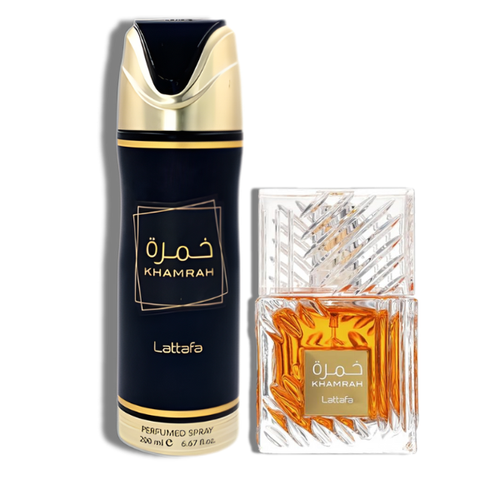 Lattafa Set 2 pzas Khamrah EDP 100ml/3.4oz Men's Set