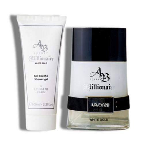 Lomani Set 2 pzas Ab Spirit Millionaire White Gold 100ml/3.4 Oz EDP Men's Set