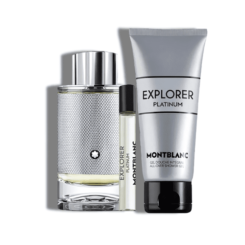 MontBlanc Set 3 pzas Explorer Platinum EDP 100ml/3.4oz Men's Set