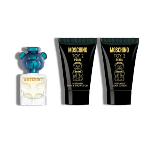Moschino Set 3 pzas Toy 2 Pearl 0.17oz EDP + 0.84oz B/G + 0.84oz B/L  Women -Mini-