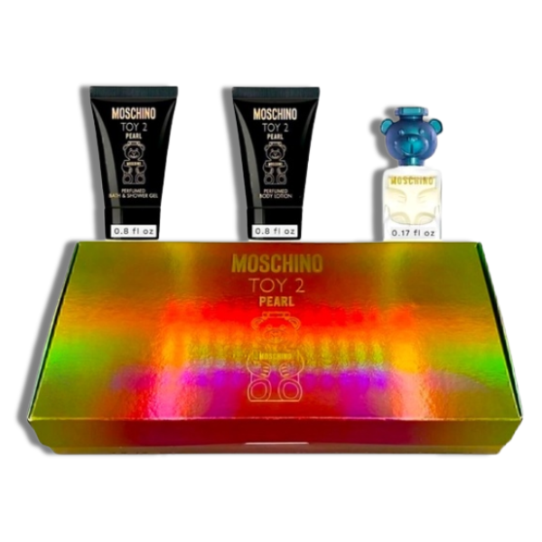 Moschino Set 3 pzas Toy 2 Pearl 0.17oz EDP + 0.84oz B/G + 0.84oz B/L  Women -Mini-