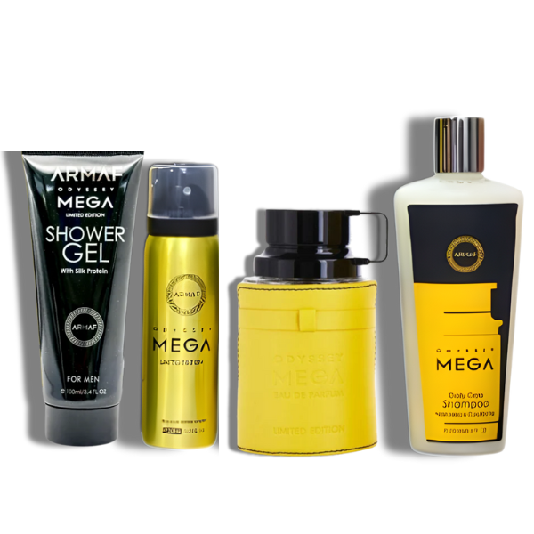 Armaf Set 4 pzas Odyssey Mega EDP 100ml/3.4oz Men