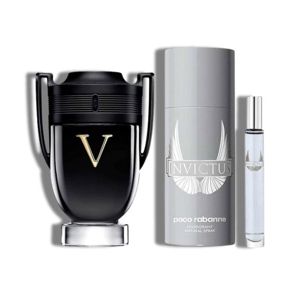 Paco Rabane Set 3 pzas Invictus Victory EDP 100ml/3.4oz Men's Set