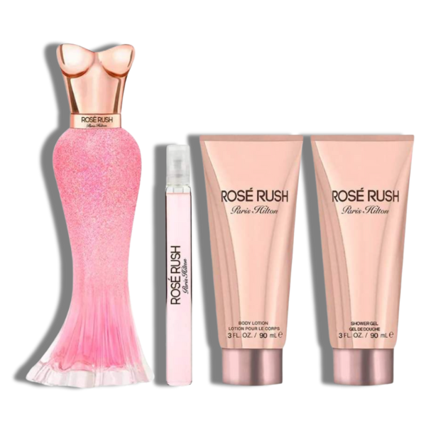 Paris Hilton Set 4 pzas Rose Rush EDP 100ml/3.4oz Women