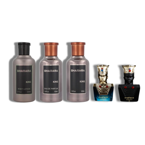 Bharara Set 5 pzas  King c/ Pharaon 100ml/3.4 Oz EDP Spr Men