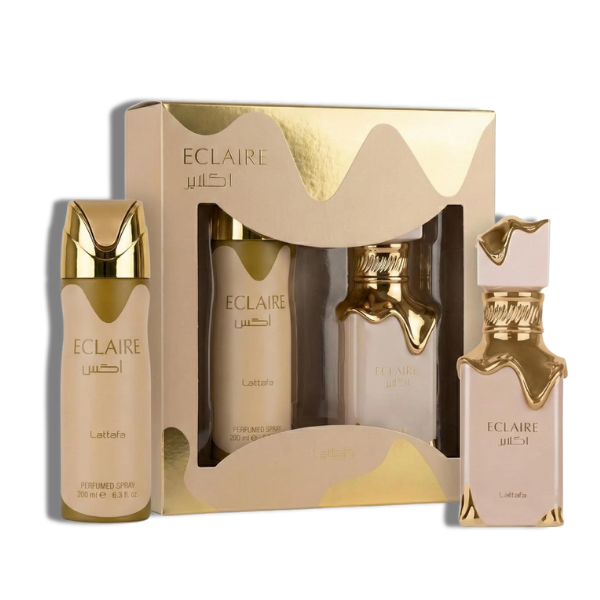 Lattafa Set 2 pzas Eclaire 3.4 Oz Edp + 200Ml Perfumed Spray Women