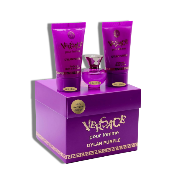 Versace Set 3 pzas Dylan Purple Pour Femme EDP 5ml/0.17oz  Women -Mini Set-