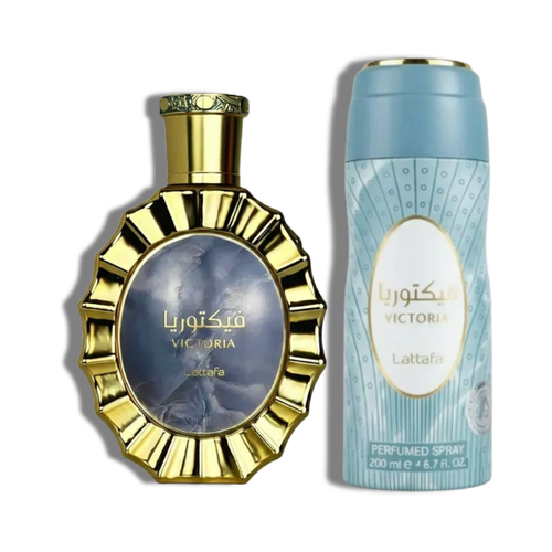 Lattafa Set 2 pzas Victoria 100ml/3.4 Oz EDP 3.4oz Unisex
