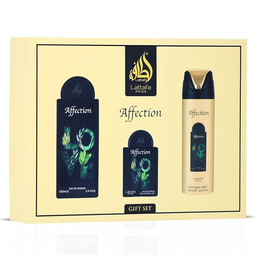 Lattafa Set 4 pzas Affection Lattafa Pride EDP 100ml/3.4oz Unisex