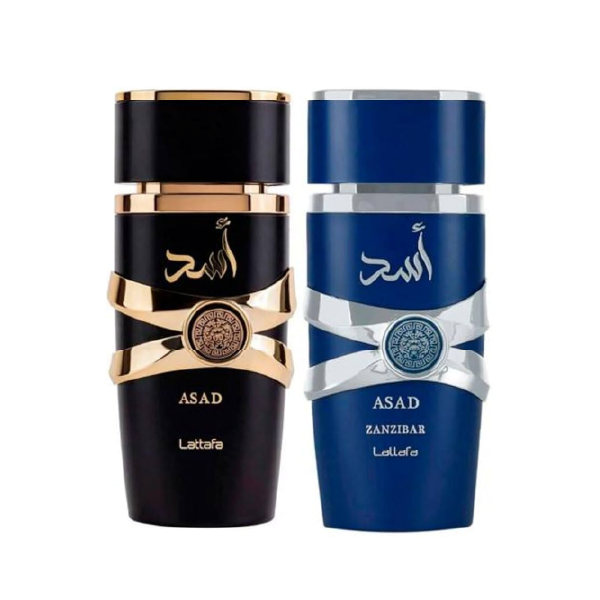 Lattafa Set 2 pzas Asad 5th Anniversary Edition (Asad+Asad Zanzibar) EDP Men's Set